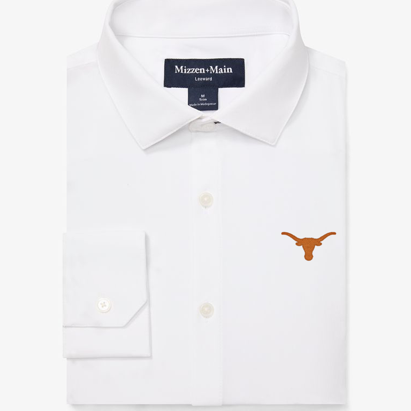 University of Texas Leeward Dress Shirt - White Solid, featured product shot