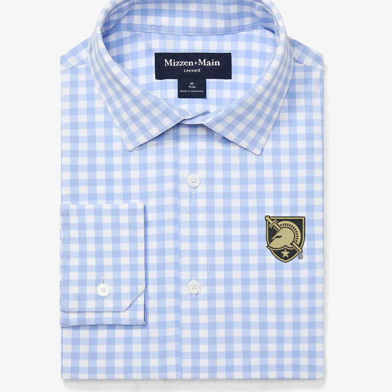 Army Leeward Dress Shirt - Light Blue Gingham, featured product shot