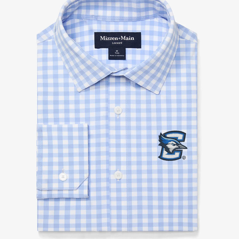 Creighton Leeward Dress Shirt - Light Blue Gingham, featured product shot