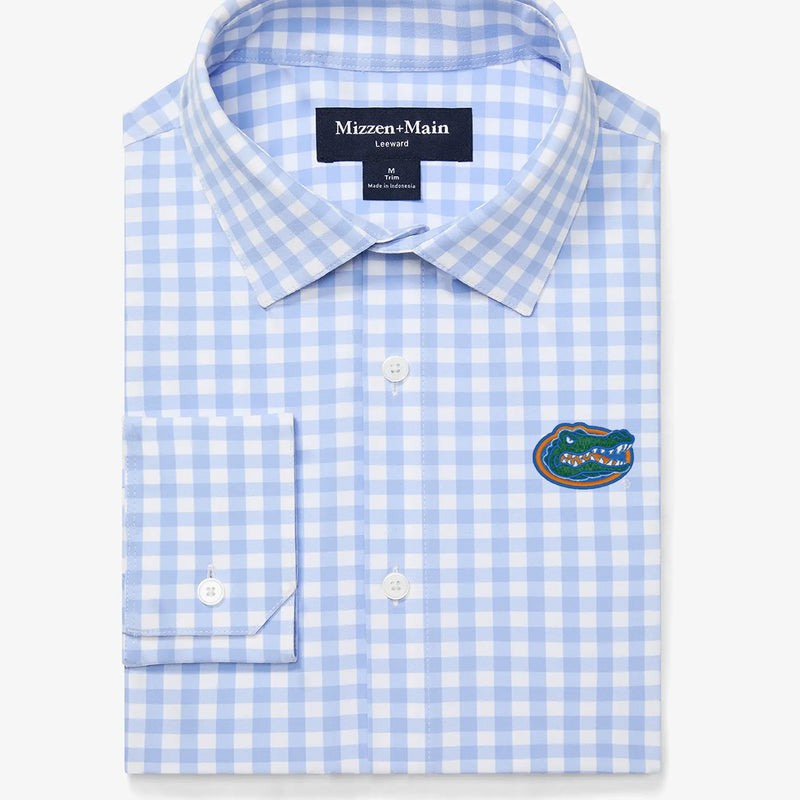 University of Florida Leeward Dress Shirt - Light Blue Gingham, featured product shot