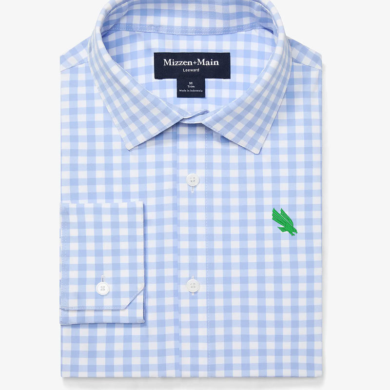 UNT Leeward Dress Shirt - Light Blue Gingham, featured product shot