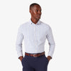 Leeward Dress Shirt - White Navy Windowpane, featured product shot