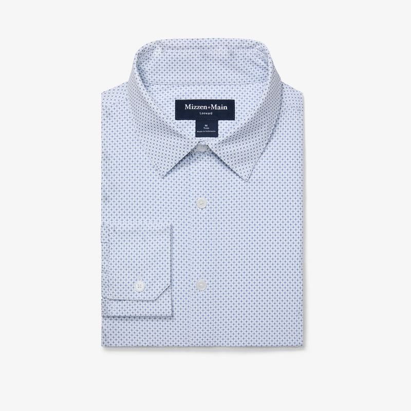 Leeward Dress Shirt - White Plus Print, featured product shot