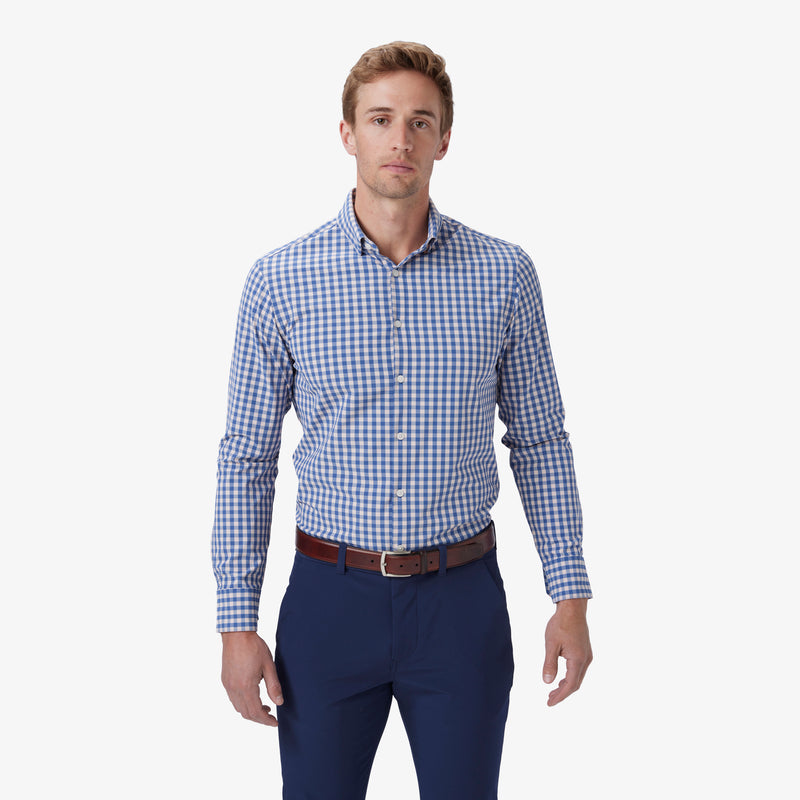 Leeward Dress Shirt - Navy Madison Check, featured product shot