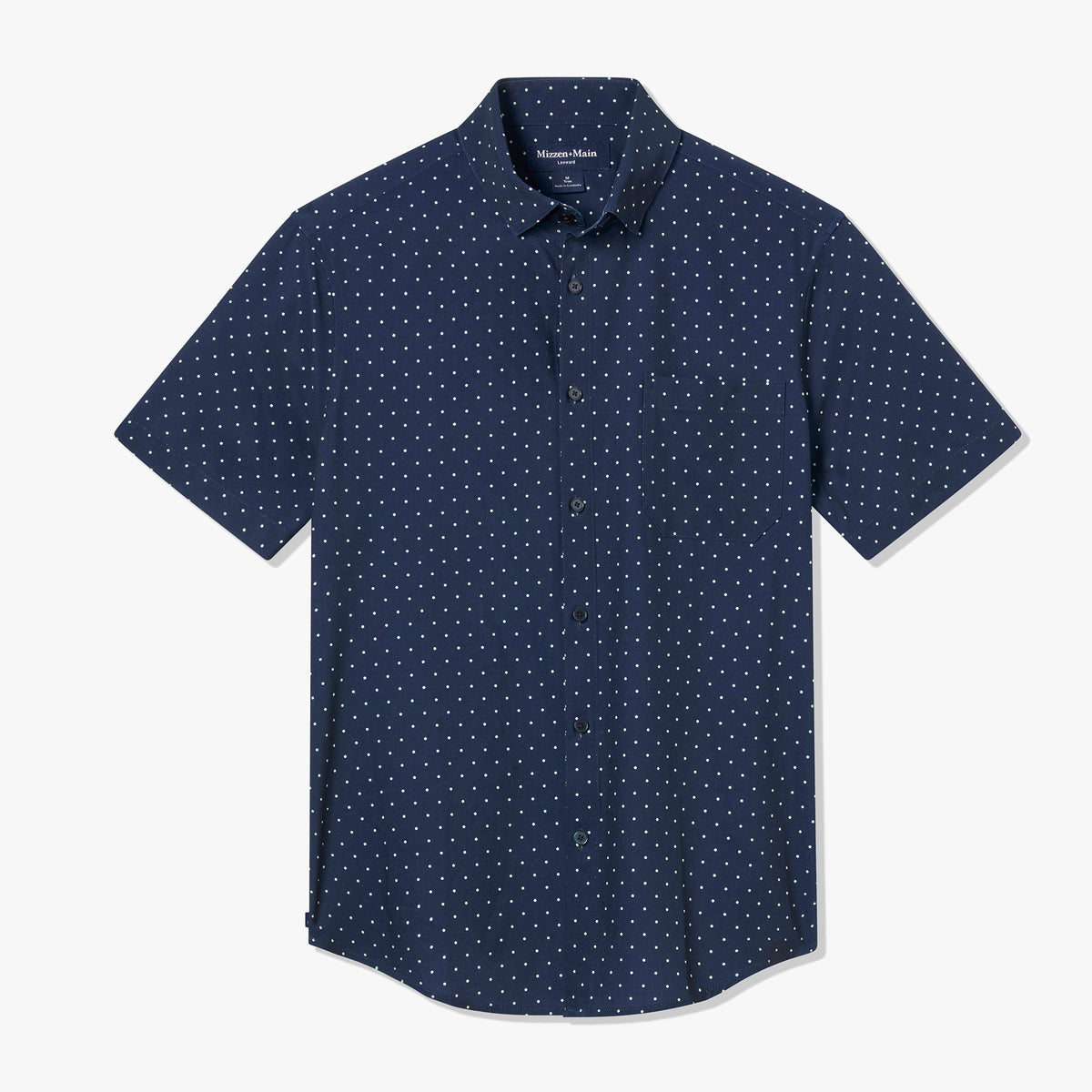 Leeward Short Sleeve - Navy Polka Dot - Mizzen+Main