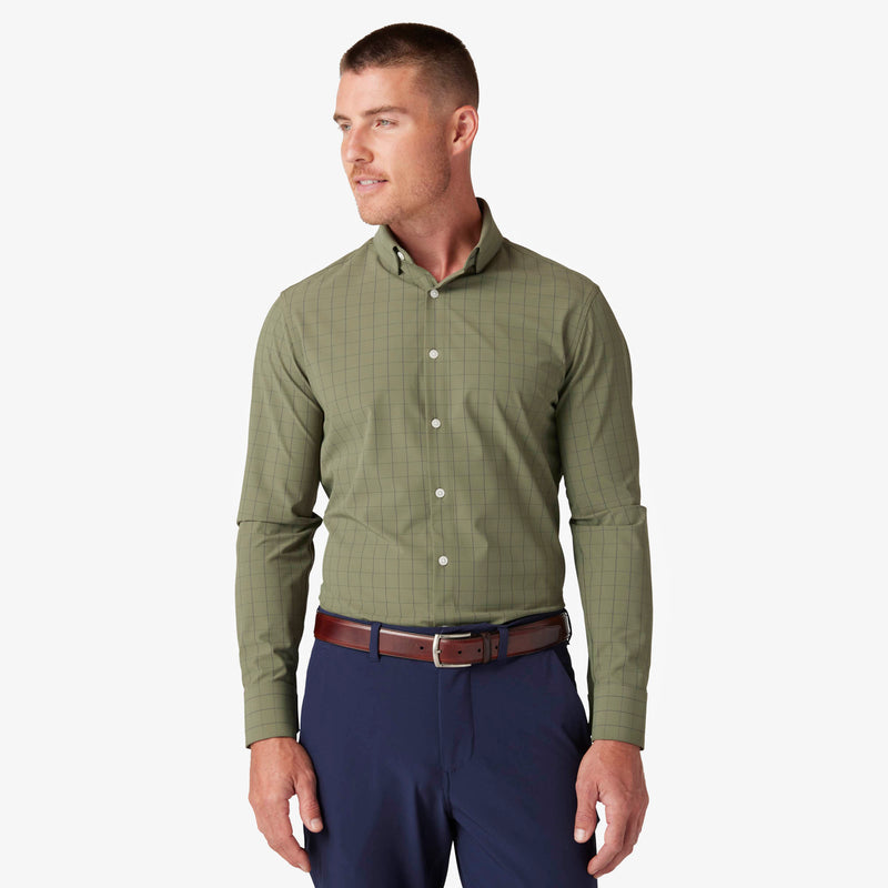 Leeward Dress Shirt - Sage Lexington Plaid, featured product shot