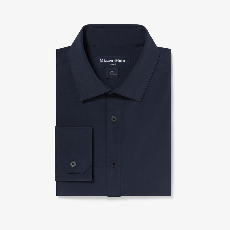 Leeward Dress Shirt - Navy Solid, featured product shot