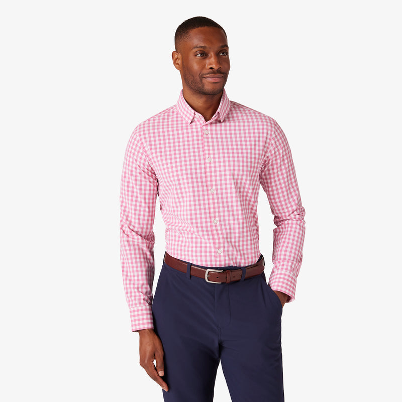 Leeward Dress Shirt - Rose Madison Check, featured product shot