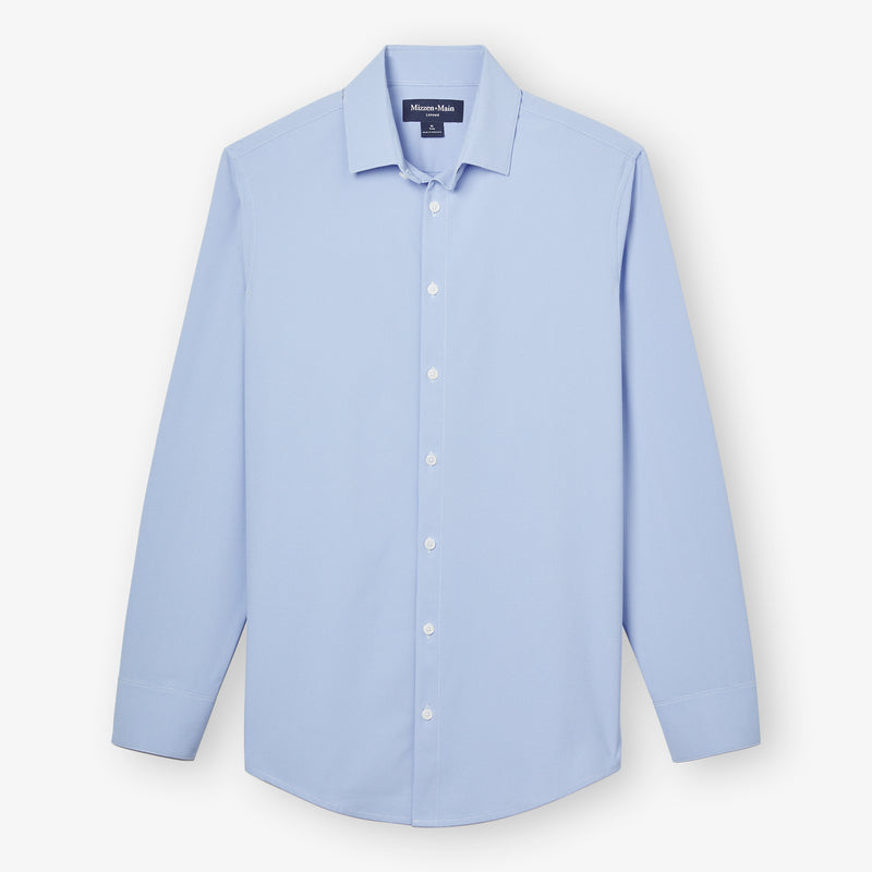 Leeward Dress Shirt - Provence Straton Check, fabric swatch closeup