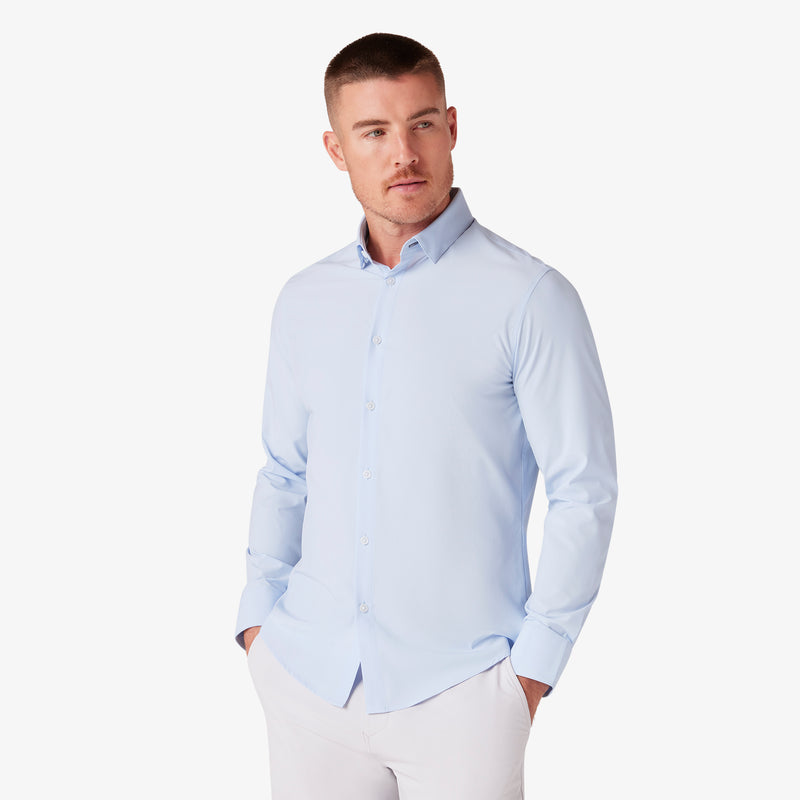 Leeward No Tuck Dress Shirt - Sky Solid, featured product shot