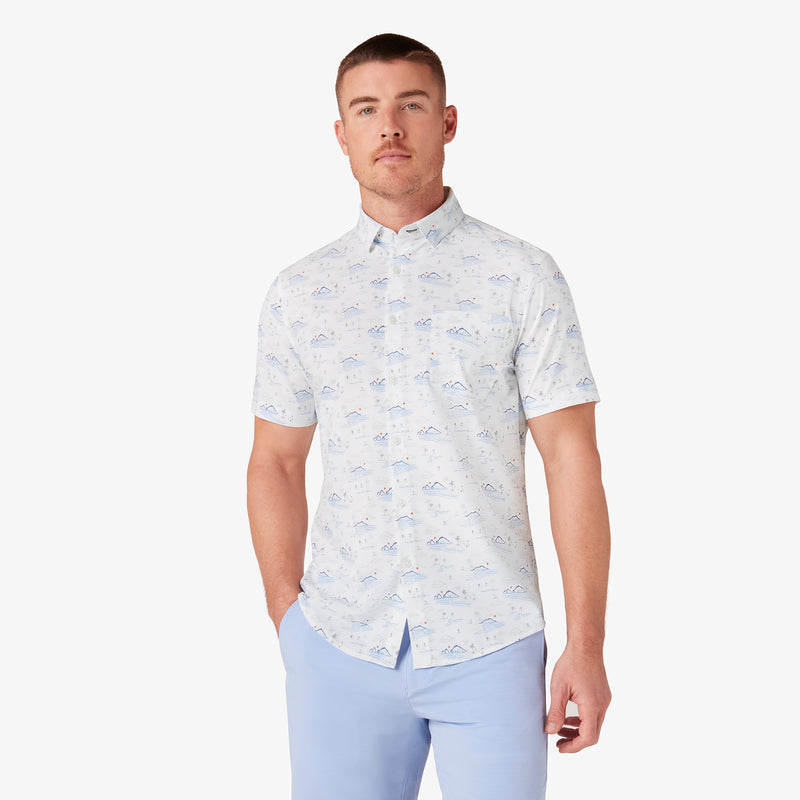 Leeward Short Sleeve - White Tidal Pool, featured product shot