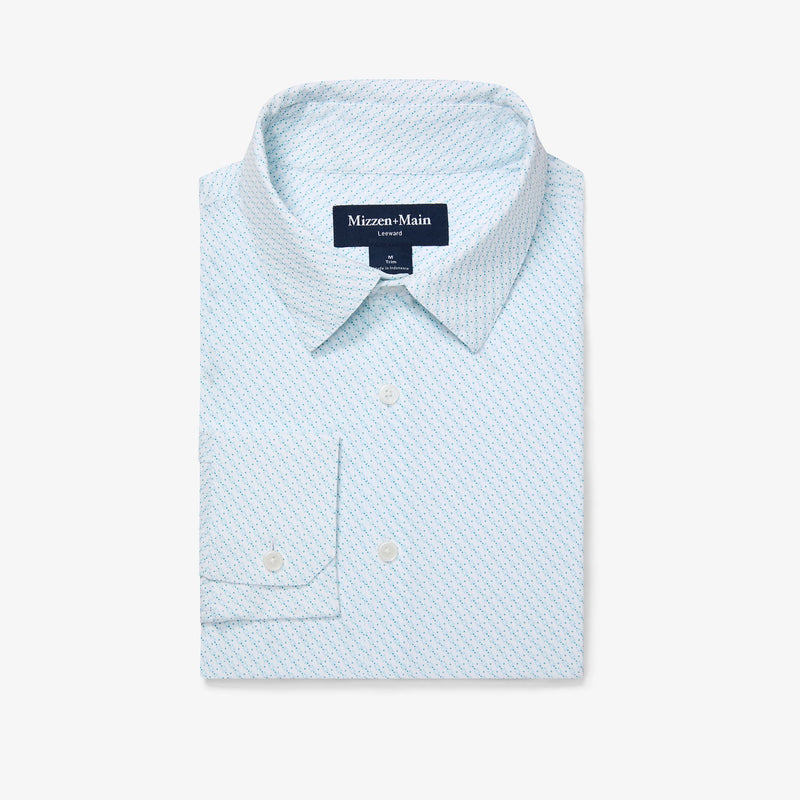 Leeward Dress Shirt - White Diamond Texture, featured product shot