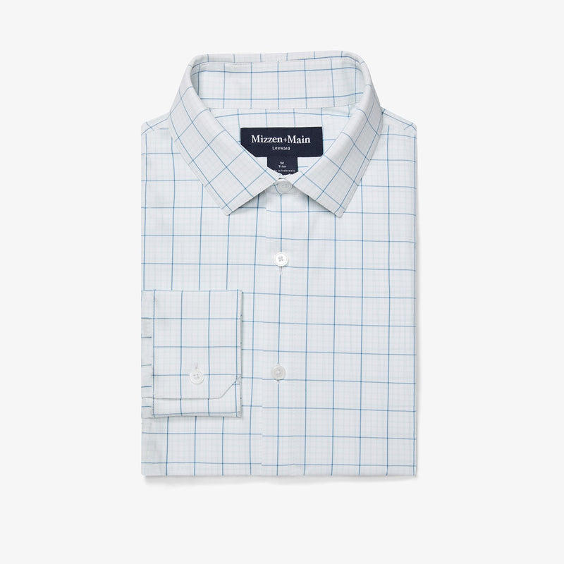 Leeward Dress Shirt - White Modern Tattersall, featured product shot