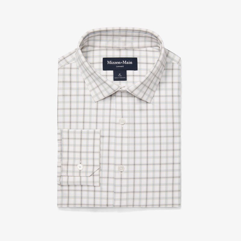 Leeward Dress Shirt - White Eric Plaid, featured product shot