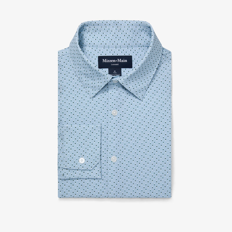 Leeward Dress Shirt - Steel Blue Multi Micro Dot, featured product shot