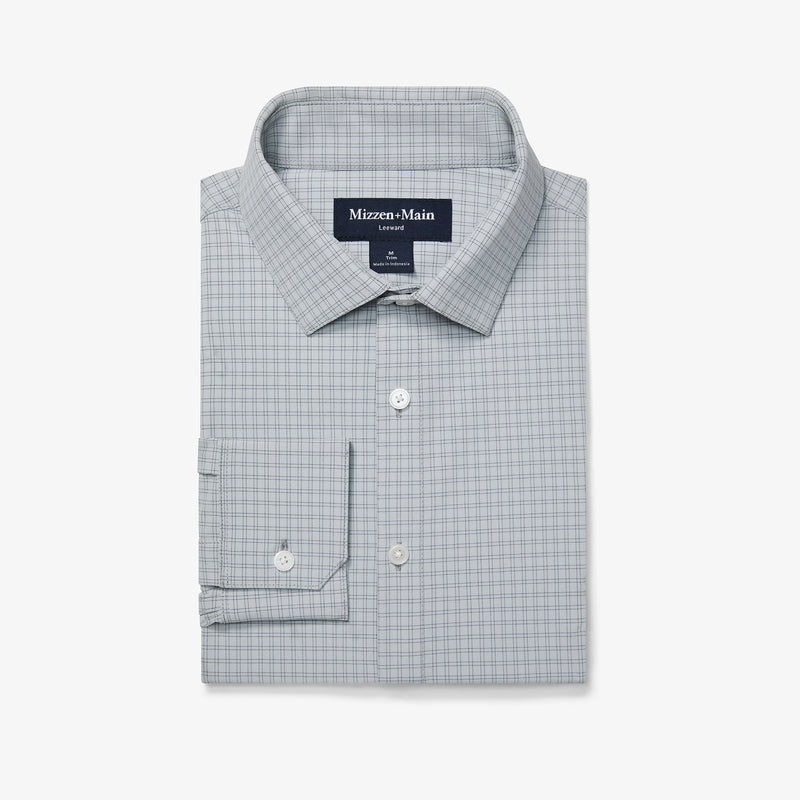 Leeward Dress Shirt - Aluminum Joel Plaid, featured product shot