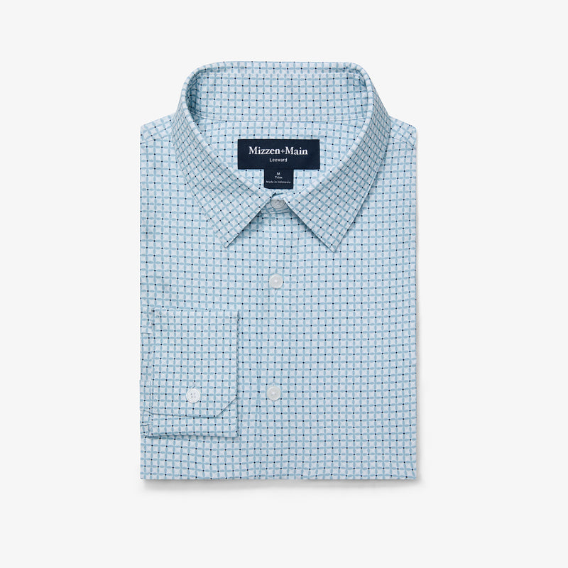 Leeward Dress Shirt - Steel Blue Tonal Texture, featured product shot