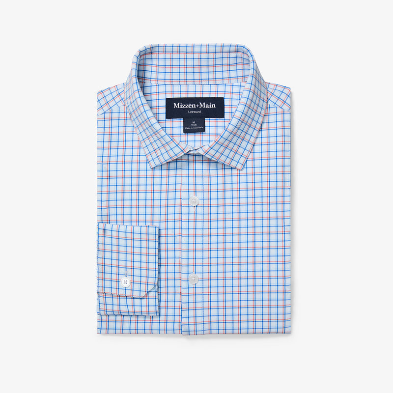 Leeward Dress Shirt - Birdie Blue Ludlow Plaid, featured product shot