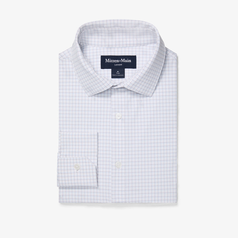 Leeward Dress Shirt - White Joel Plaid, featured product shot