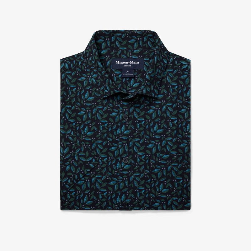 Leeward Short Sleeve - Navy Foliage, featured product shot