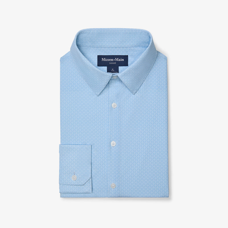 Leeward Dress Shirt - Light Blue Circle Texture, featured product shot