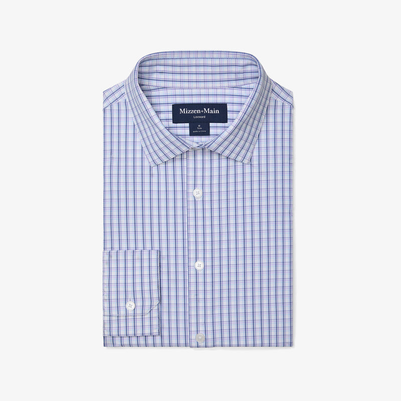 Leeward Dress Shirt - Purple Scott Plaid, featured product shot