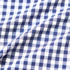 Leeward No Tuck Dress Shirt - Navy White Gingham, fabric swatch closeup