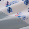 HydraShift Shorts - Blue and White Flamingo, fabric swatch closeup
