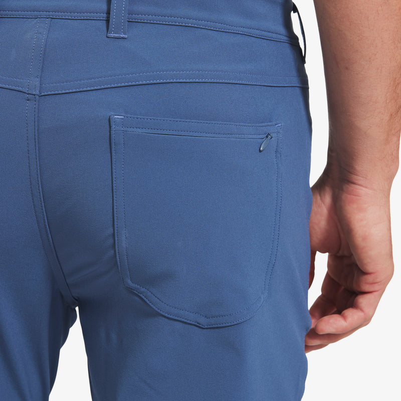 Helmsman 5 Pocket Pant - Deep Ocean Solid, fabric swatch closeup