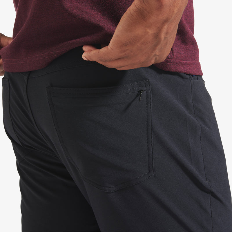 Helmsman 5 Pocket Pant - Black Solid, lifestyle/model