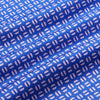 Clubhouse Quarter Zip - Blue Pink Geo Print, fabric swatch closeup