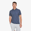 Versa Clubhouse Polo - Navy Yellow Mini Square Print, featured product shot