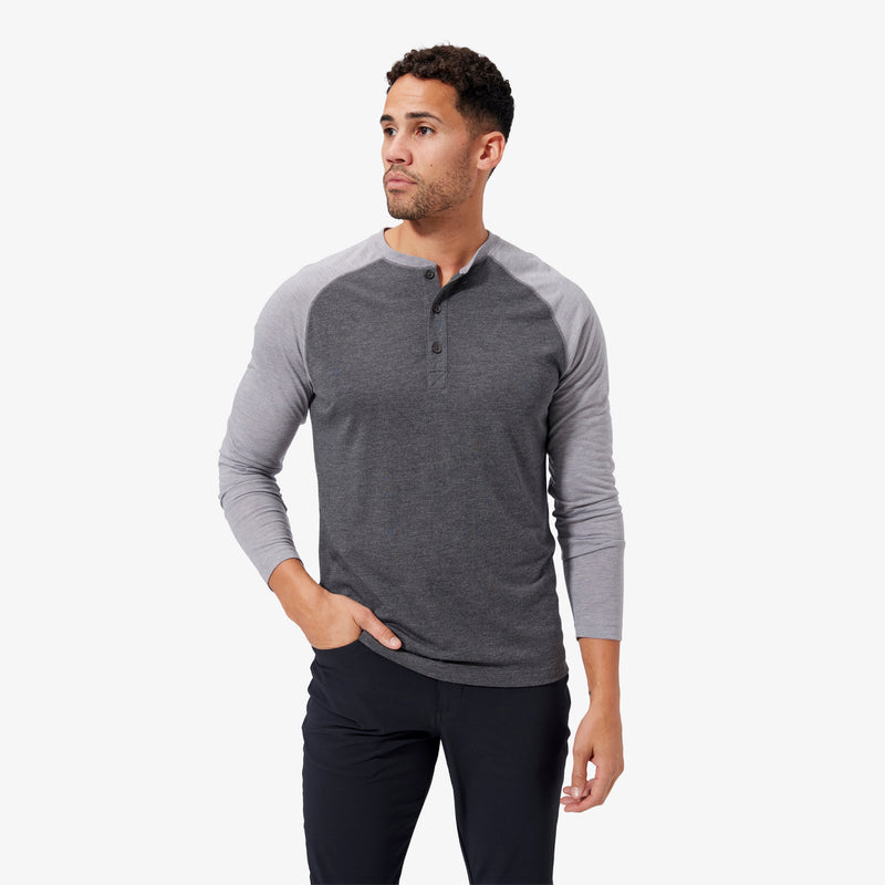 EasyKnit Henley - Magnet Heather Colorblock, featured product shot