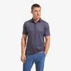 Versa Polo - Charcoal Texture Print with Contrast, lifestyle/model photo