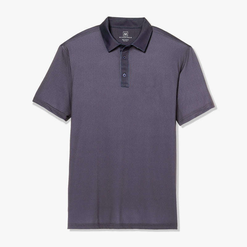 Versa Polo - Charcoal Texture Print with Contrast, featured product shot