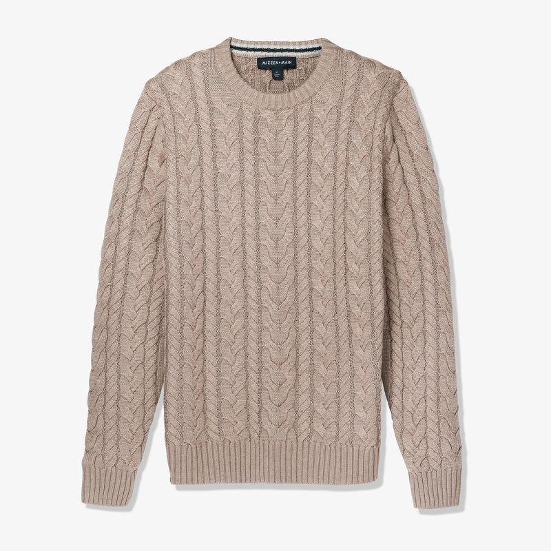 Redford Sweater - Vintage Khaki Heather, fabric swatch closeup