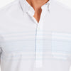 Leeward Short Sleeve Popover - White Horizontal Stripe, lifestyle/model photo