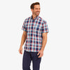 Leeward Short Sleeve - Navy And Red Madras, featured product shot