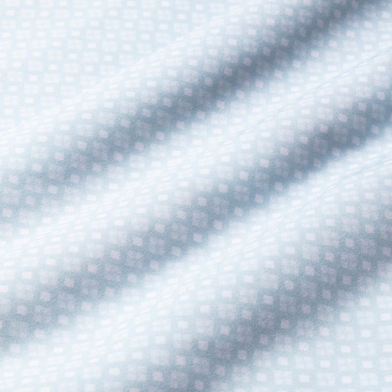Leeward Short Sleeve - Light Blue Geo Print, fabric swatch closeup