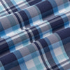 Leeward Dress Shirt - Navy Aqua Multi Large Plaid, fabric swatch closeup