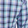 Leeward No Tuck Dress Shirt - Purple Aqua Multi Large Check, lifestyle/model photo