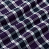 Leeward Dress Shirt - Purple Navy Large Check, fabric swatch closeup
