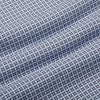 Monaco Dress Shirt - Blue Red Geo Print, fabric swatch closeup