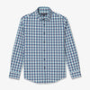 Leeward No Tuck Dress Shirt - Cobalt Blue and Pink Check, featured product shot