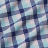Leeward No Tuck Dress Shirt - Cobalt Blue and Pink Check, fabric swatch closeup