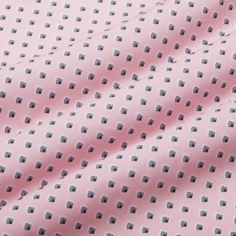 Leeward Short Sleeve - Pink Foulard Print, fabric swatch closeup