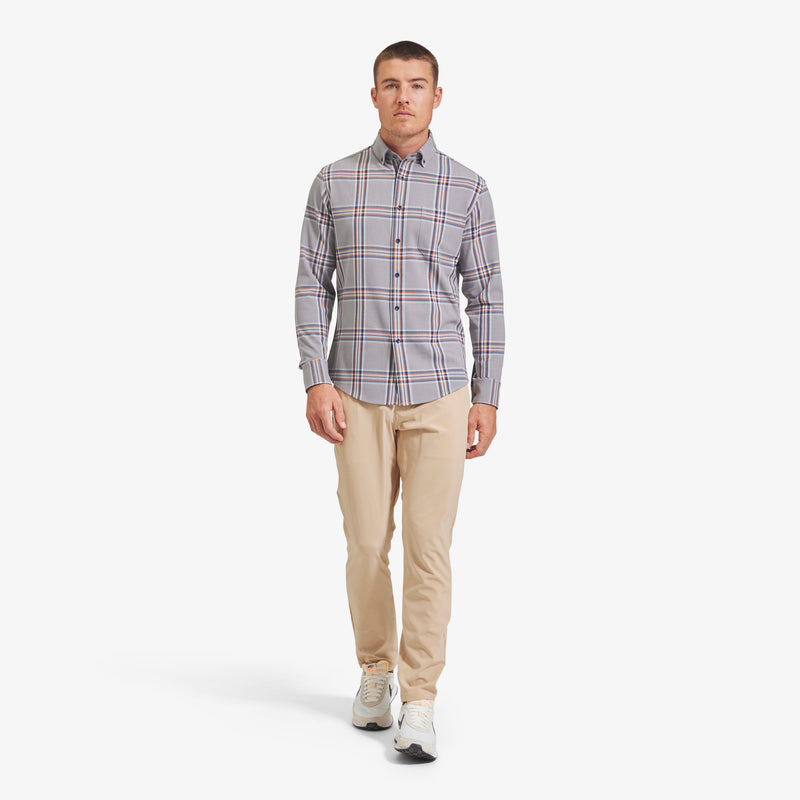 City Flannel - Gray Heather Large Plaid, lifestyle/model