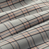 Leeward No Tuck Dress Shirt - Gray Pink Large Plaid, fabric swatch closeup