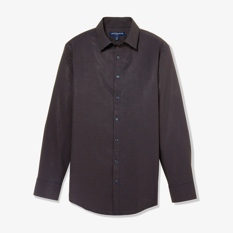 Leeward Dress Shirt - Maritime Blue Geo Print, featured product shot