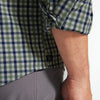 Leeward No Tuck Dress Shirt - Navy Green Check, lifestyle/model photo